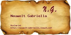 Neuwelt Gabriella névjegykártya